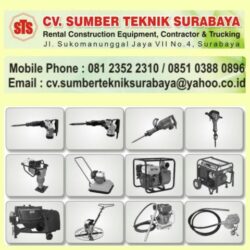 Jasa Sewa Stamper, Molen, Jack Hammer – Surabaya